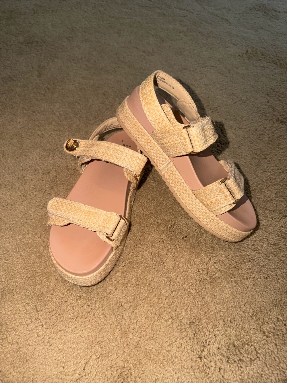 a new day Beige Adjustable Strap Platform Sandal